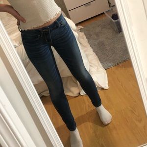 Dark wash skinny jeans